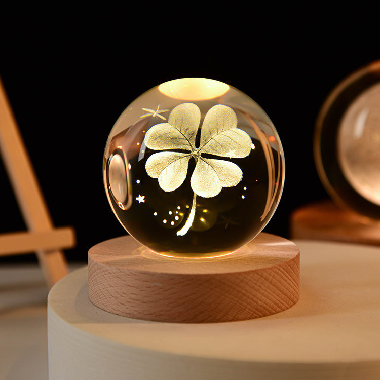 LED Galaxy Crystal Ball 3D Moon Lamp