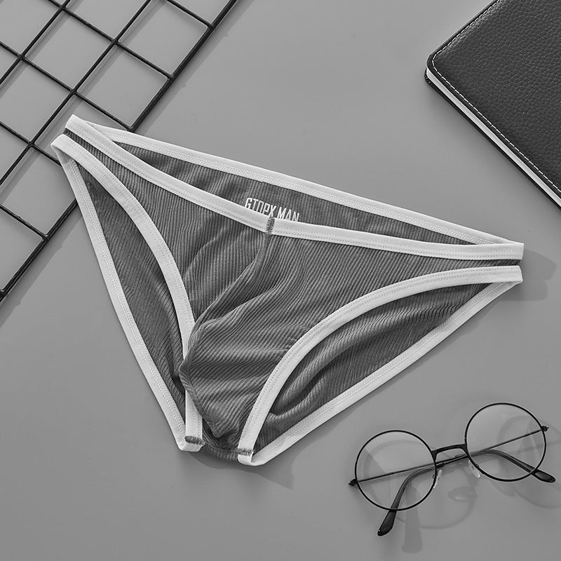Men's V-shaped Waist U Convex Thread Briefs