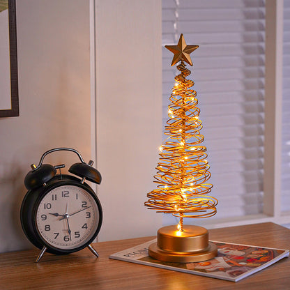 LED Spiral Christmas Tree Desk Lamp Decor