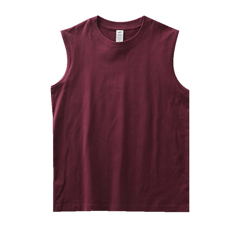 Fitness Waistcoat Solid Color Sleeveless Men’s T-shirt