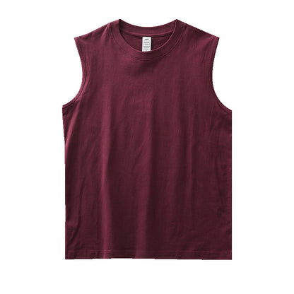 Fitness Waistcoat Solid Color Sleeveless Men’s T-shirt