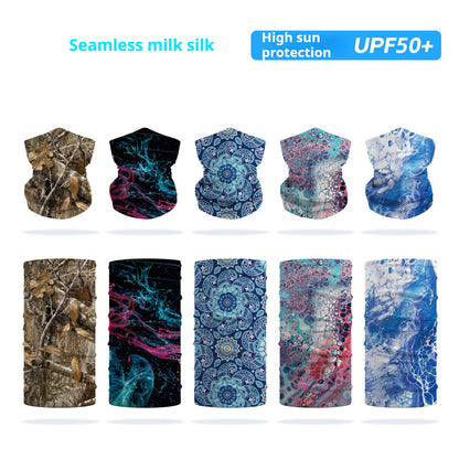 UPF50 Sunscreen Face Towel Riding Hat Scarf