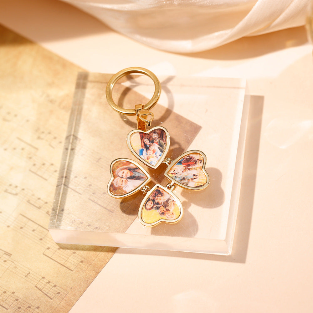 Three-Dimensional Peach Heart Folding Pendant