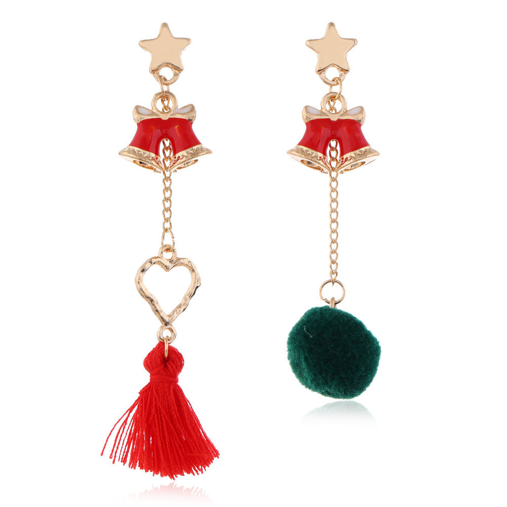 European American Christmas Snowflake Earrings