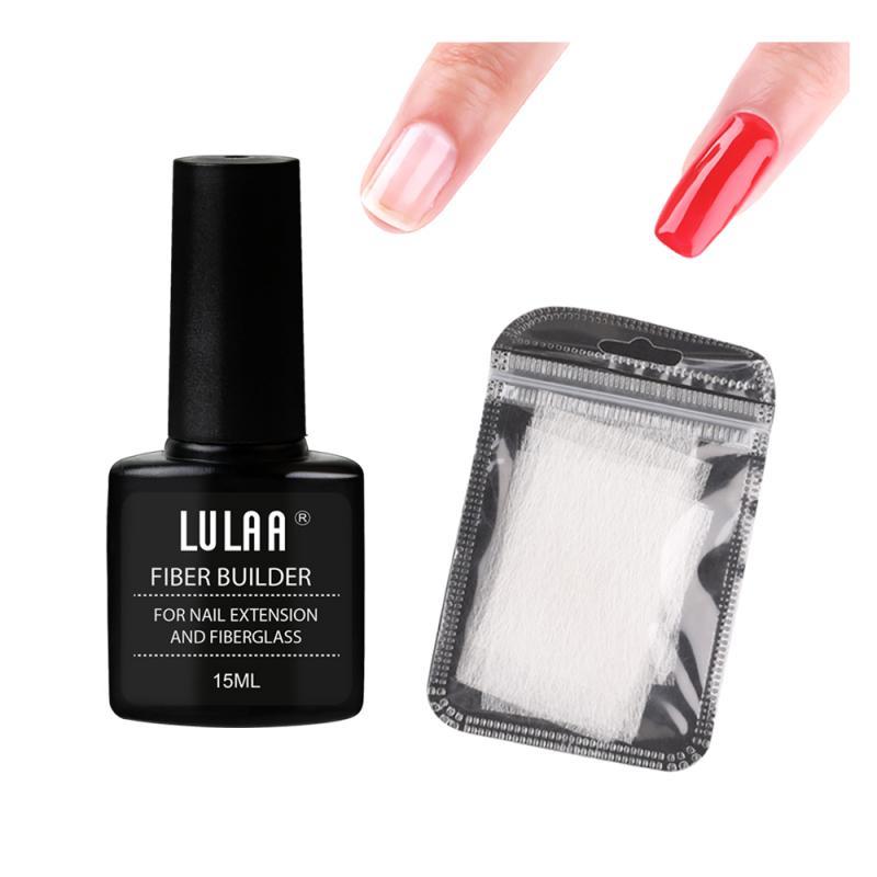 Nail Extension Fiber Set - Gel Repair Liquid with Paper-Free Support