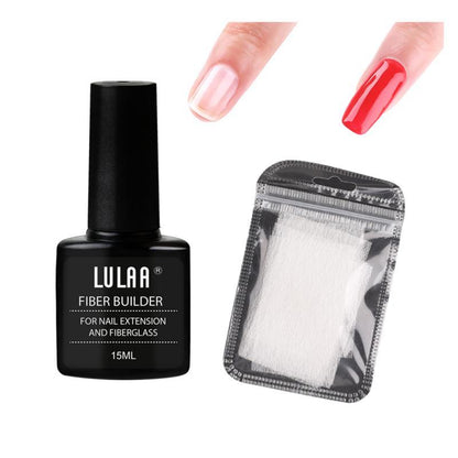 Nail Extension Fiber Set - Gel Repair Liquid with Paper-Free Support
