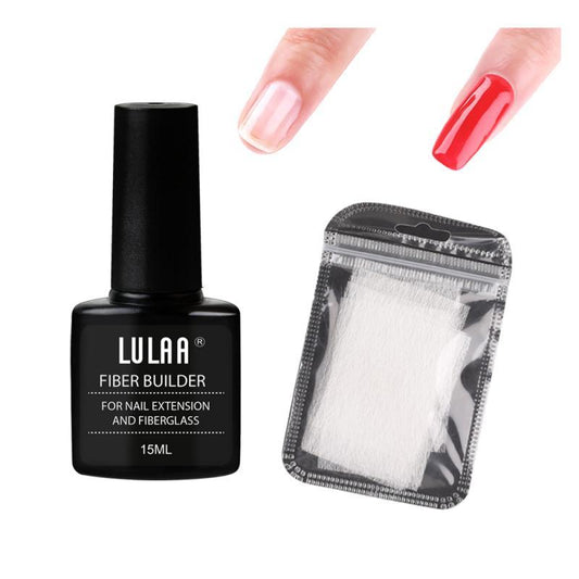 Nail Extension Fiber Set - Gel Repair Liquid with Paper-Free Support