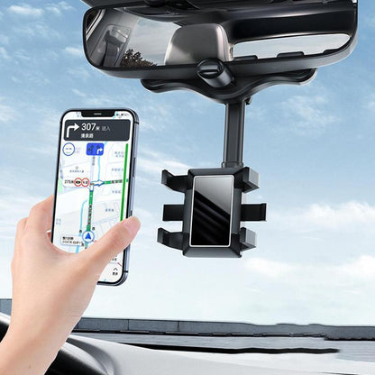Rotatable Rearview Mirror Phone Holder for Car