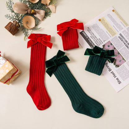 Baby Fashionable Bow Tube Socks Girl