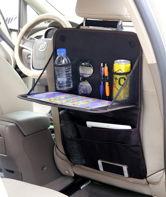 Car Seat Back Organizer with Foldable Tray