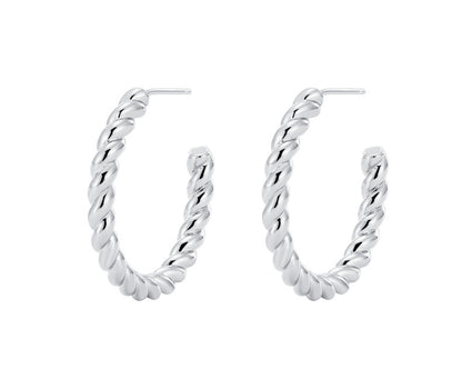 Thread Twist C-Shaped Earrings