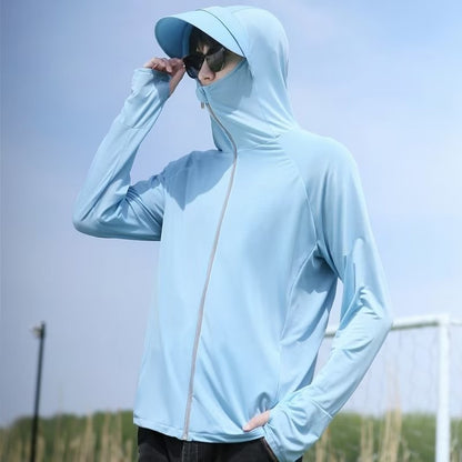 Men's Summer UV-proof Breathable Outdoor Fishing Clothes Cycling Sun-protective Clothing Lightweight