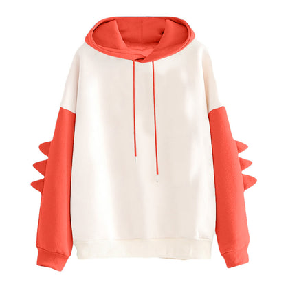 Cartoon Dinosaur Contrast Korean Sweater