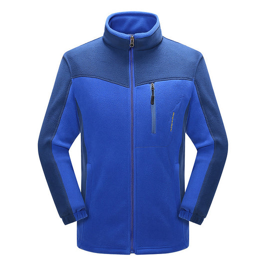 Cross-border Sources Of New Polar Fleece Warm Fleece Couple Cardigan Contrast