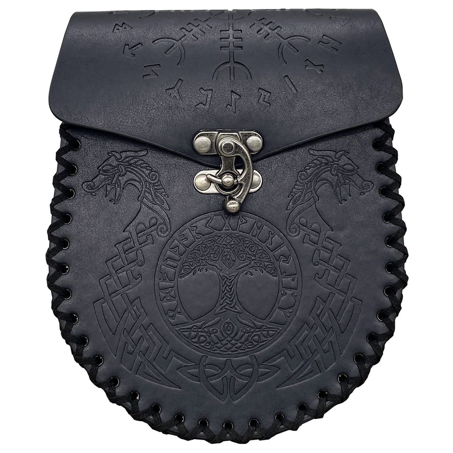 Vintage Viking Coin Purse: Medieval Belt Bag Style