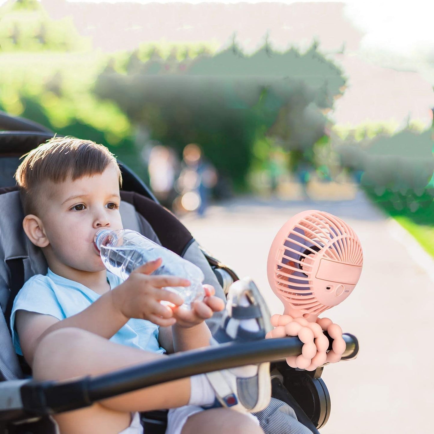 Portable USB Stroller Fan Baby Car Seat Accessory