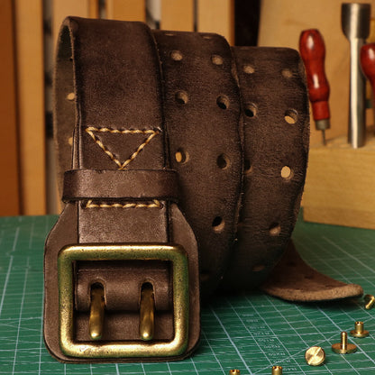 Cowhide Handmade Anti-allergy Men's Leather Belt