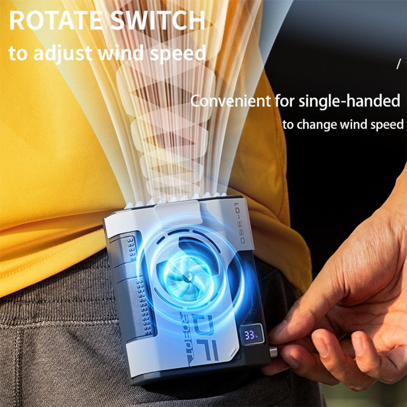 Waist Hanging Fan 5000mAh Power Bank
