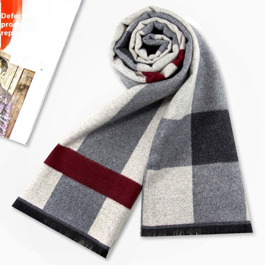 Men's Winter Warm Striped Business Scarf