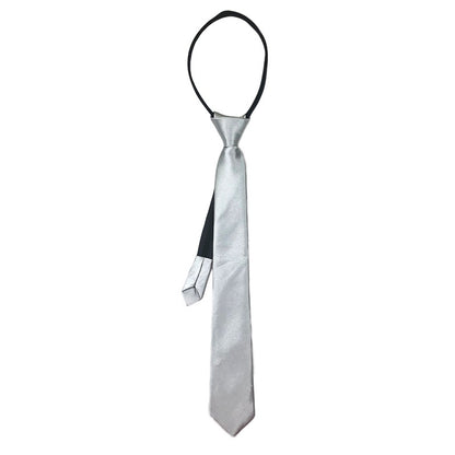 Men's Zipper Korean Style Pure Color Tie
