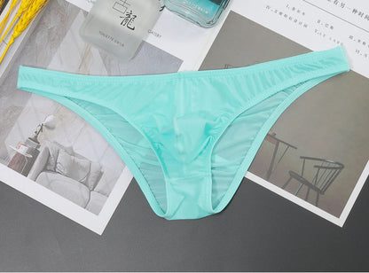 New Transparent Men's Ice Silk T-shaped Briefs