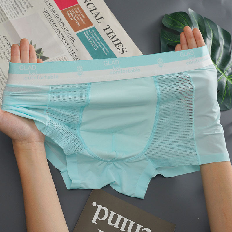 Ice Silk Breathable Traceless Boxer Shorts