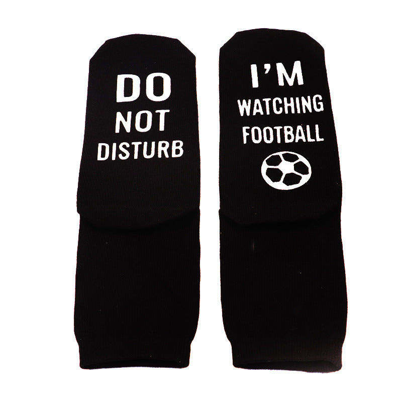 Letter Non-slip Football Middle Tube Cotton Socks