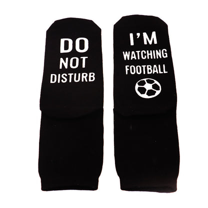 Letter Non-slip Football Middle Tube Cotton Socks