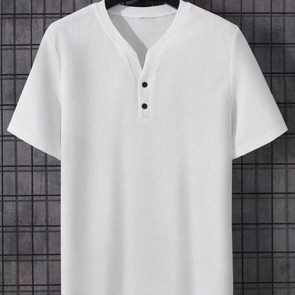 Summer Fashion Men's V-neck Short Sleeve Coat