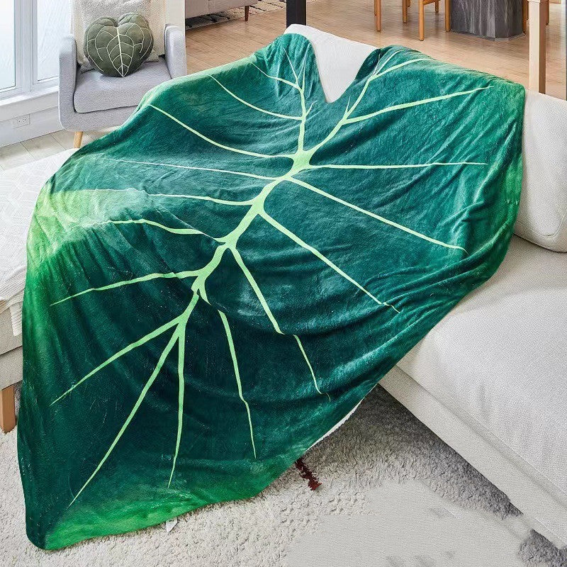 Philodendron Gloriosum Printed Fleece Blanket