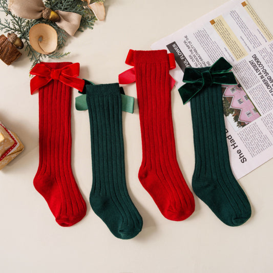 Baby Fashionable Bow Tube Socks Girl