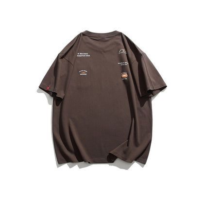 Orderly Japanese Retro Mountain Short Sleeve T-shirt