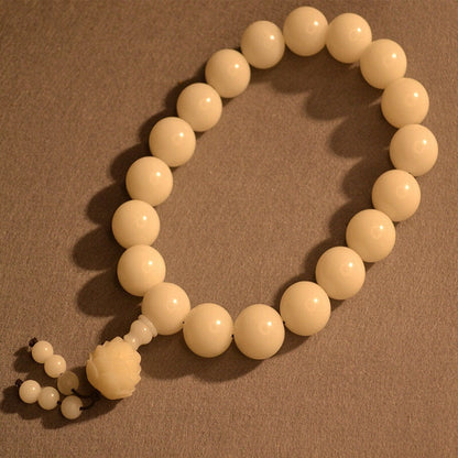 White Jade Bodhi Beads Rosary