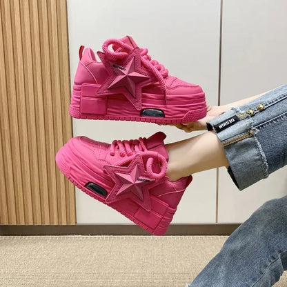 White Platform Board Shoes