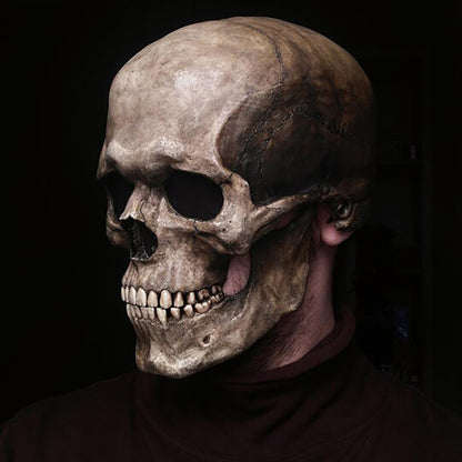 Halloween Movable Mouth Skull Mask Full Head Helmet