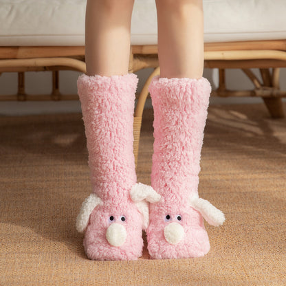 Cute Cartoon Dog Plush Winter Socks