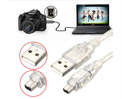 Transparent White USB AM to 4P Cable