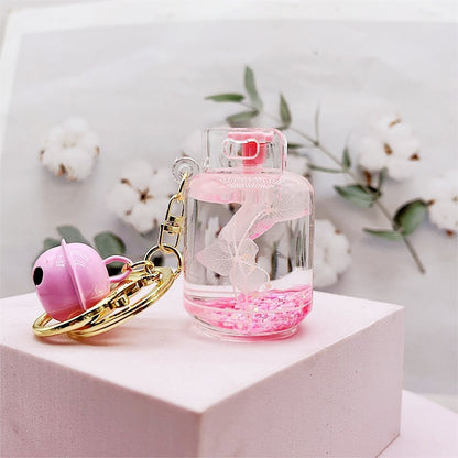 Acrylic Dried Flower Oil Keychain