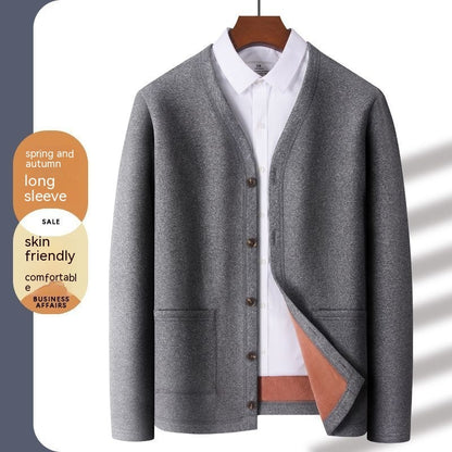 Middle-aged and Elderly Long Sleeve Button Top