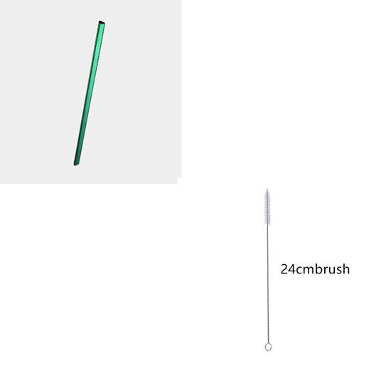 Reusable Metal Heart-shaped Drinking Straws Set