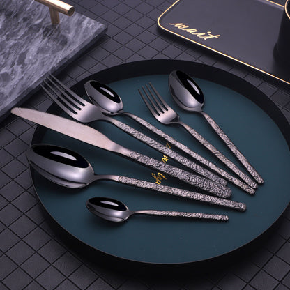 Embossed Handle Steak Cutlery Set